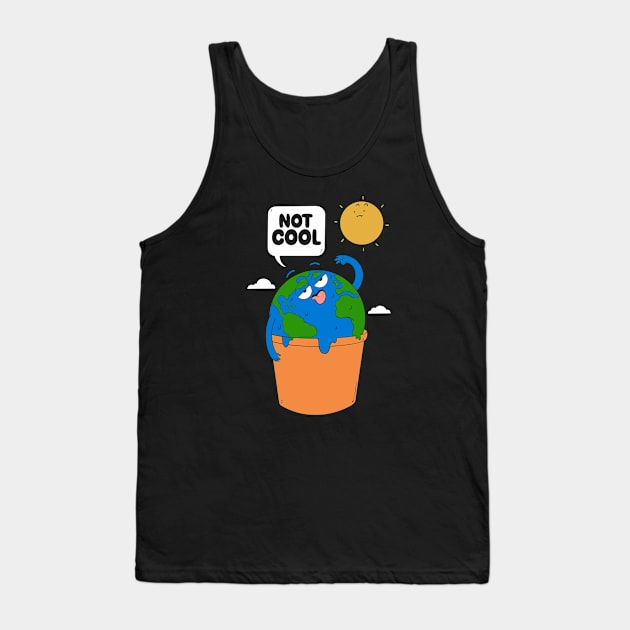 Not Cool Tank Top by Artthree Studio